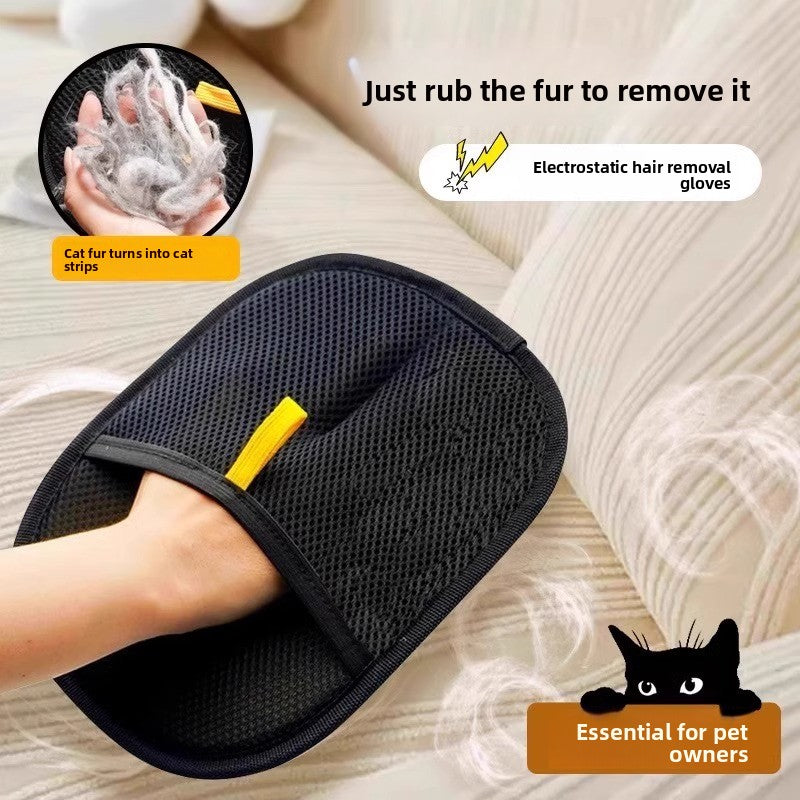 Pet Hair Removal Gloves with Static Control
