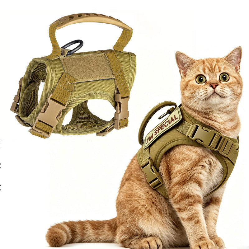 Pet vest-style anti-choking breathable chest and back support belt