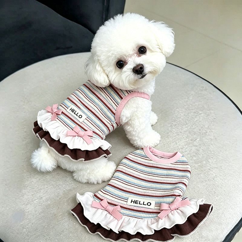 Striped Pet Dress for Cats and Dogs