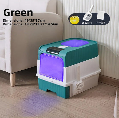 Cat litter box with drawer design