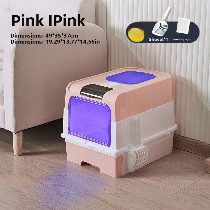 Cat litter box with drawer design