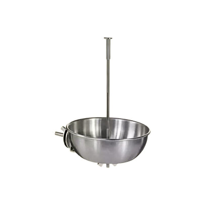 Stainless Steel Bird Feeder Bowl with Fruit Fork and Vegetable Hook