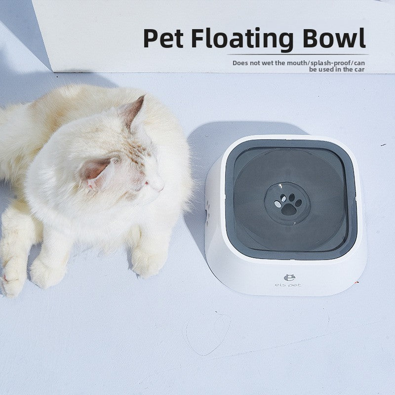 Pet floating bowl keeps the mouth dry