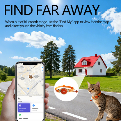 GPS Pet Tracking Collar with Airtag Compatibility