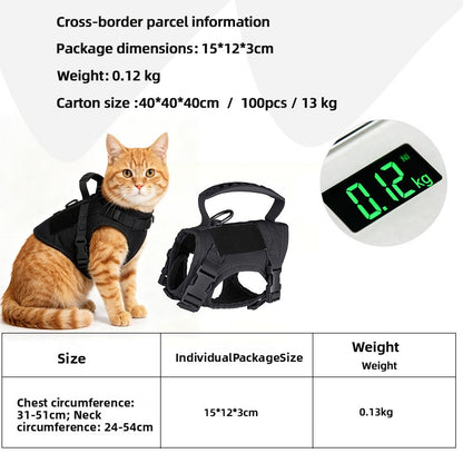 Pet vest-style anti-choking breathable chest and back support belt