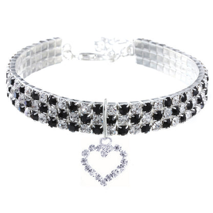 Adjustable Elastic Pet Collar with Decorative Charm