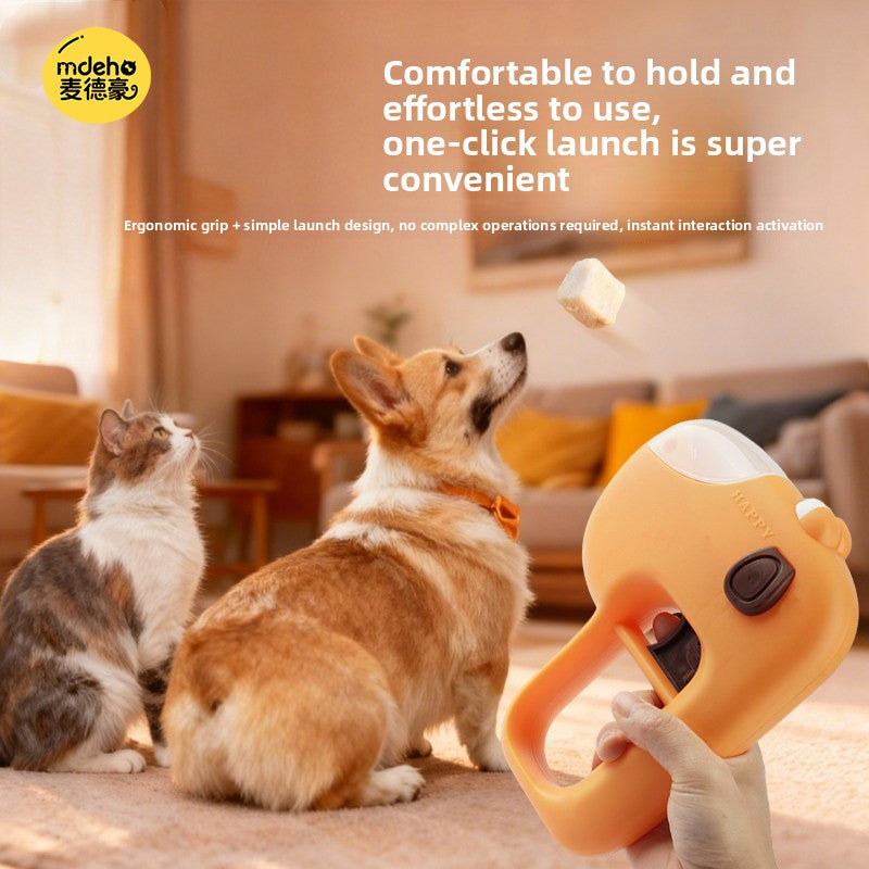 Interactive Pet Treat Launcher Toy