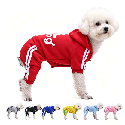 Buttoned Four-Legged Hoodie for Cats and Dogs