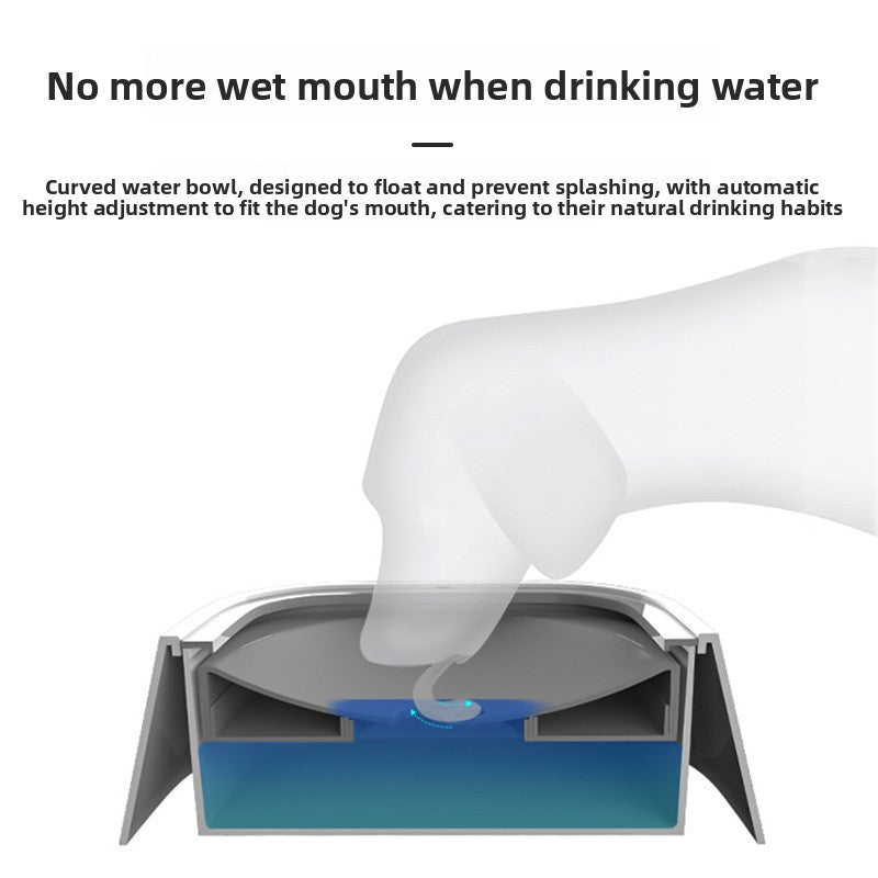 Pet floating bowl keeps the mouth dry