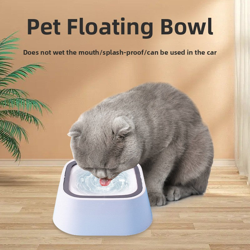 Pet floating bowl keeps the mouth dry