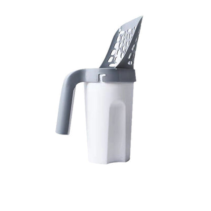 One-Piece Cat Litter Scoop with Storage Compartment
