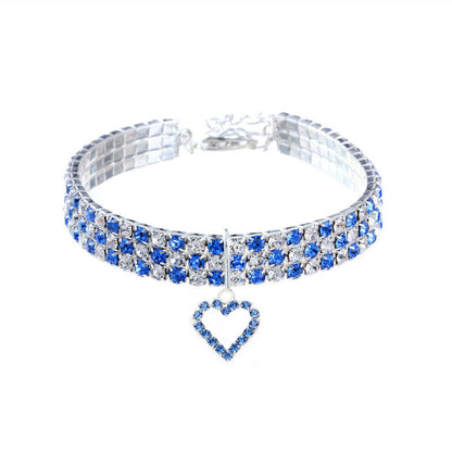 Adjustable Elastic Pet Collar with Decorative Charm
