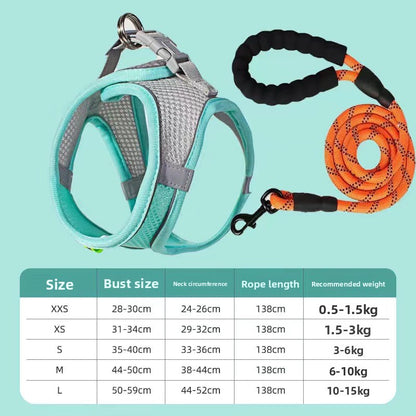 Adjustable Reflective Cat Harness Leash