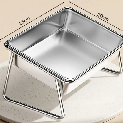 Dog Double Bowl Food Basin Large Dog Food Protection Spine Leak Prevention