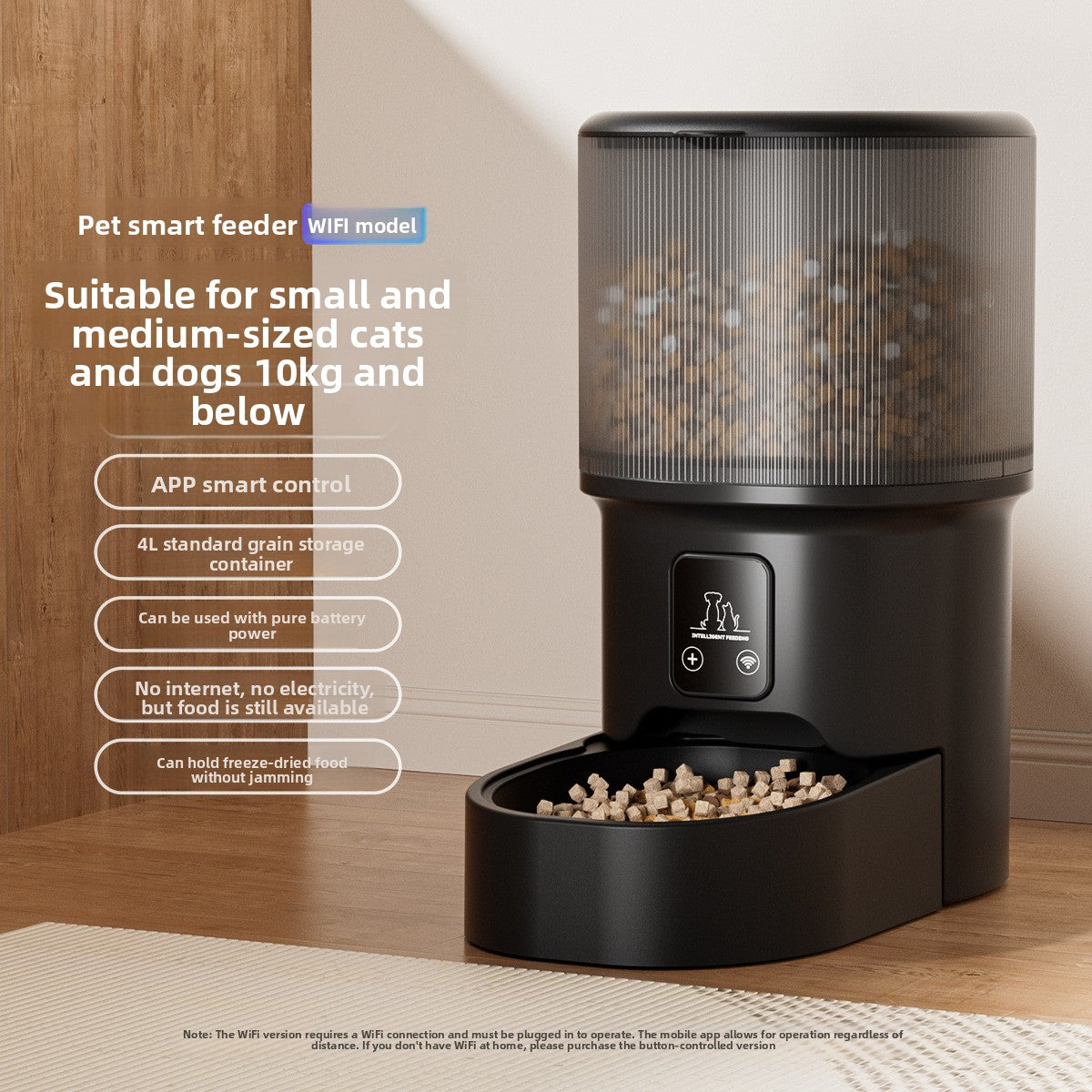 Automatic Pet Feeder with WiFi and Timer Control