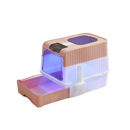 Cat litter box with drawer design