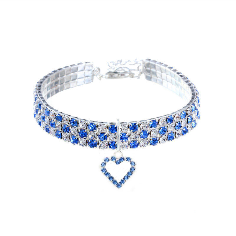 Adjustable Elastic Pet Collar with Decorative Charm
