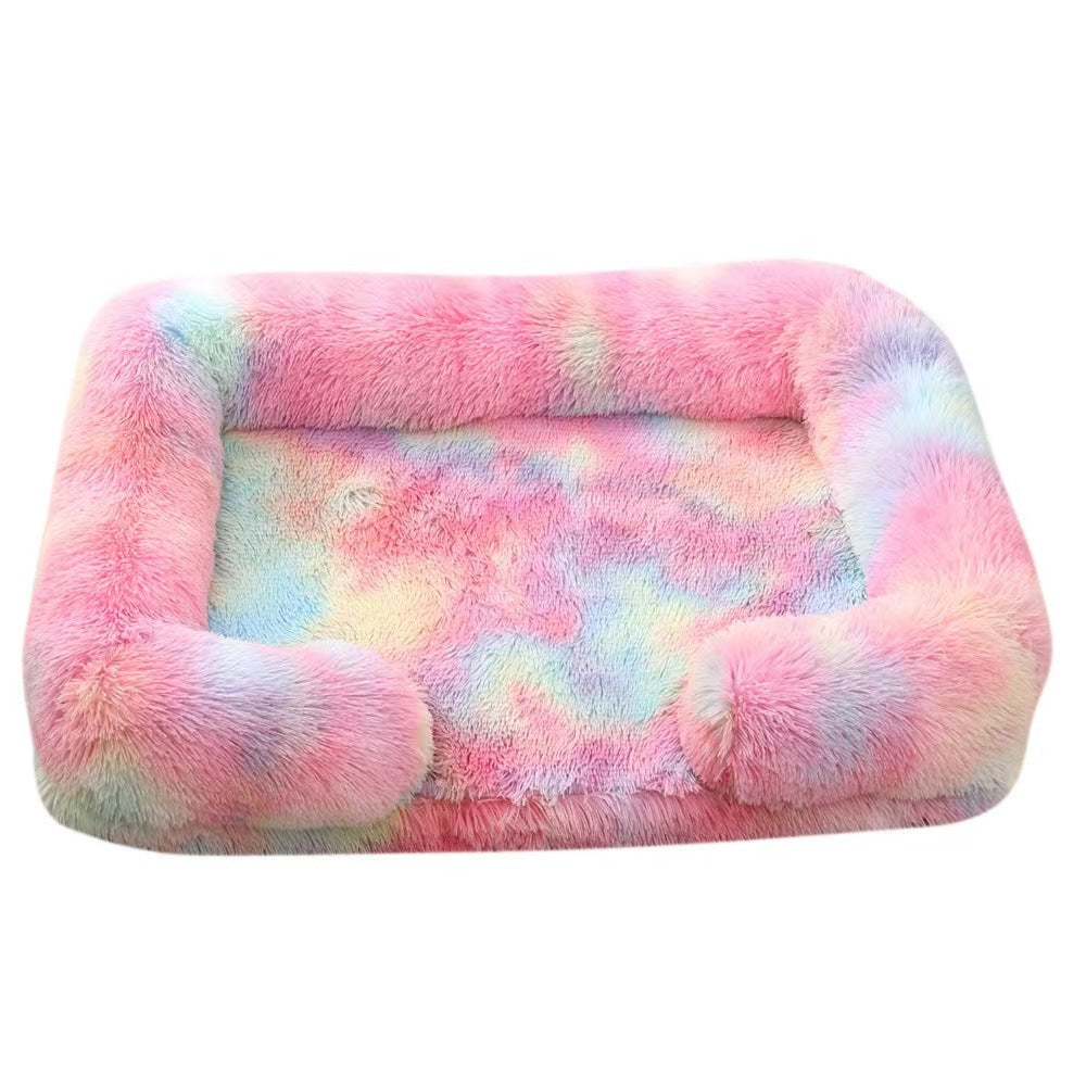 Cat Kennel Plush Round Pet Kennel Pet Bed Pet Supplies