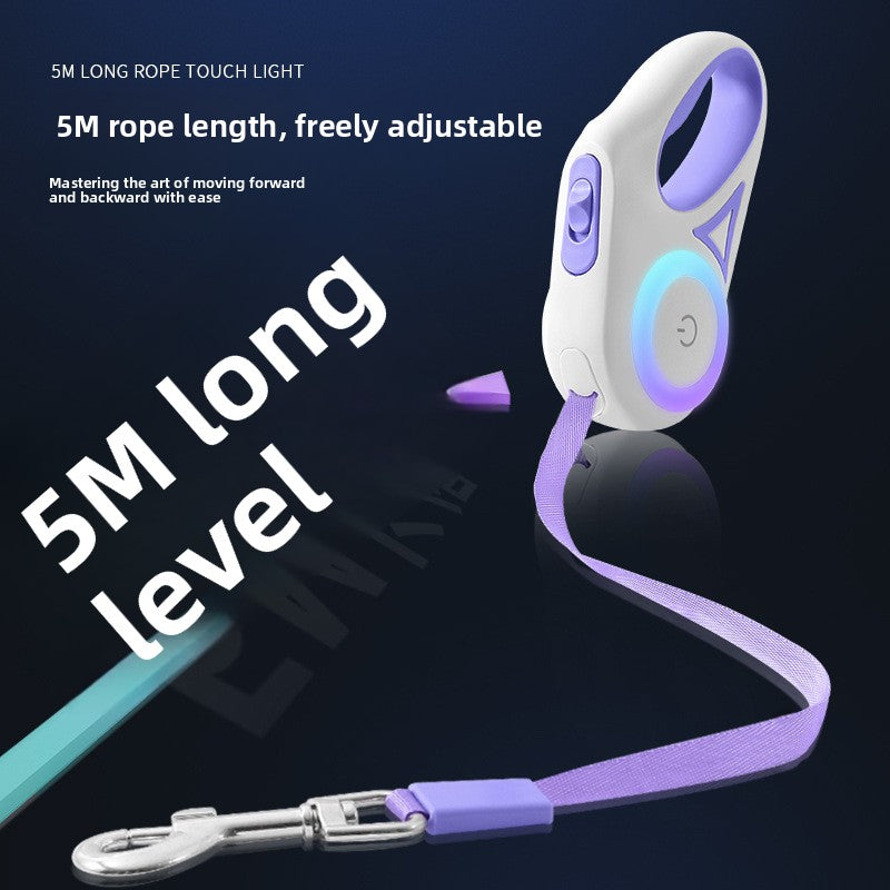 LED Illuminated Retractable Dog Leash