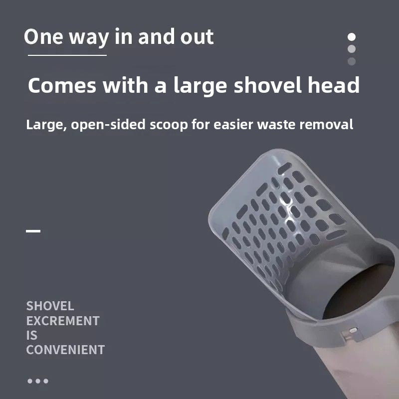 One-Piece Cat Litter Scoop with Storage Compartment