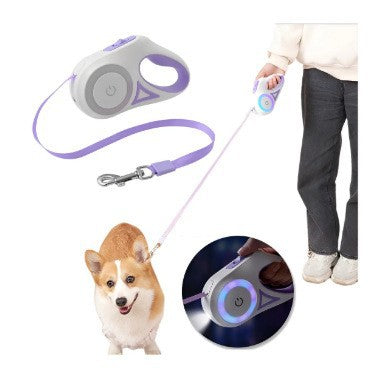 Automatic Retractable Dog Leash with Light