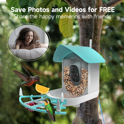 Smart Solar Bird Feeder with Camera