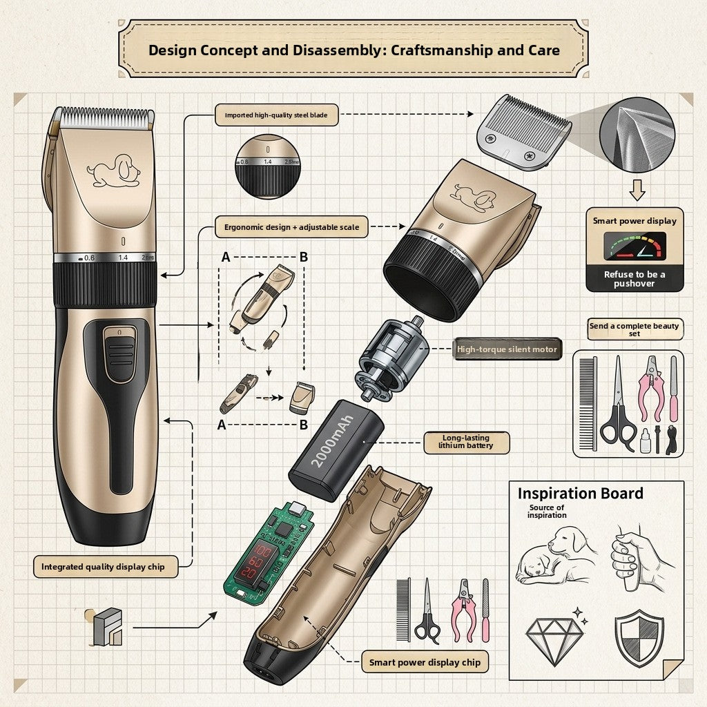Electric Pet Grooming Clipper