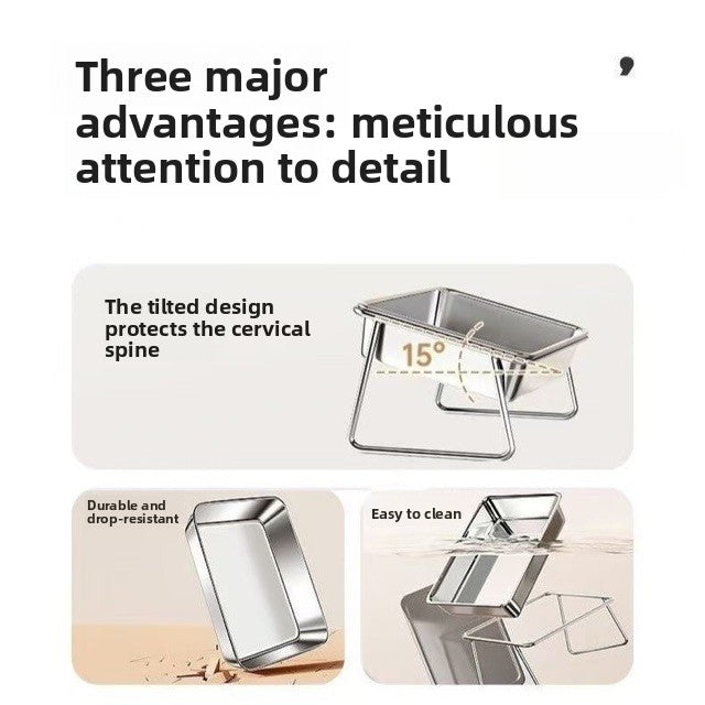 Stainless Steel Elevated Pet Food and Water Bowl