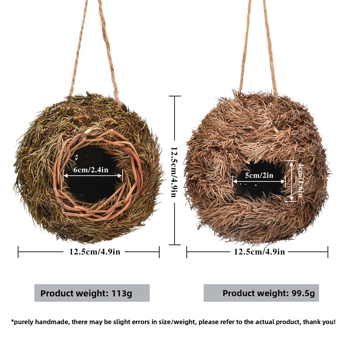 Hand-Woven Ecological Bird House