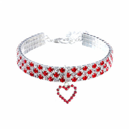 Adjustable Elastic Pet Collar with Decorative Charm