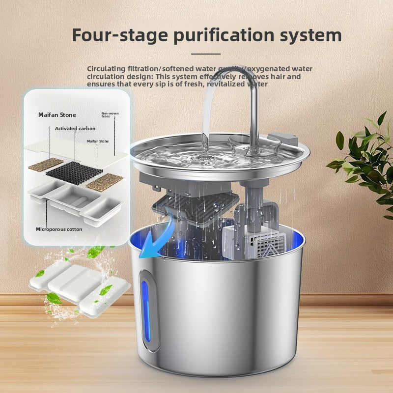 304 stainless steel intelligent pet water dispenser