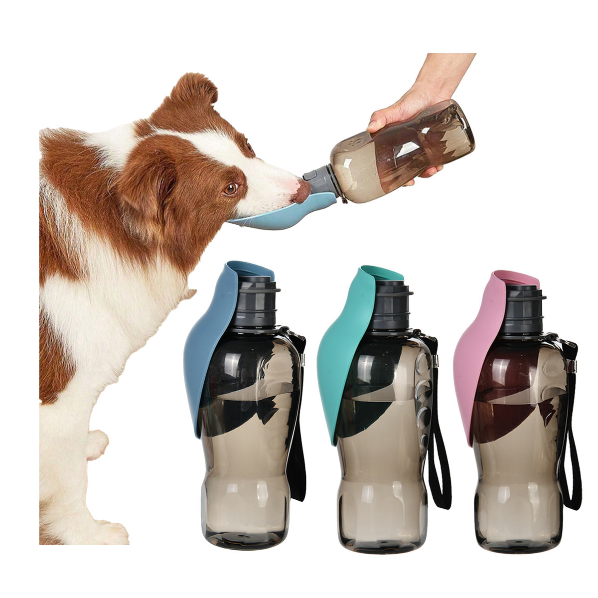 Flip-top folding water bottle