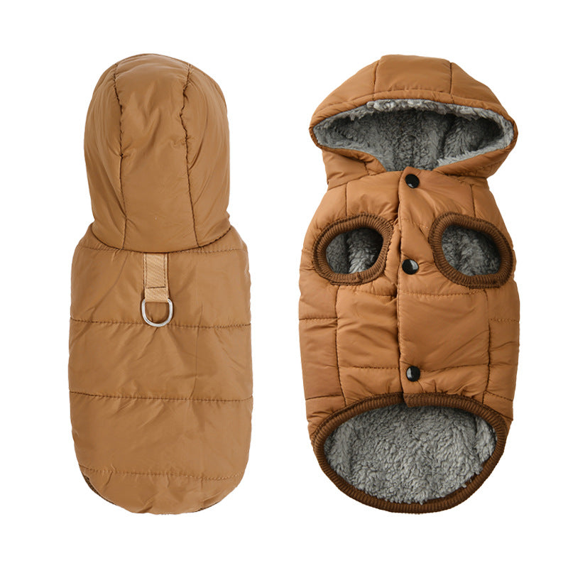 Winter Pet Vest with Hat Set