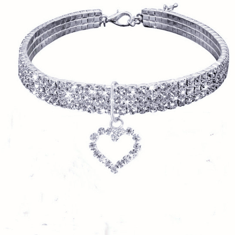 Adjustable Elastic Pet Collar with Decorative Charm