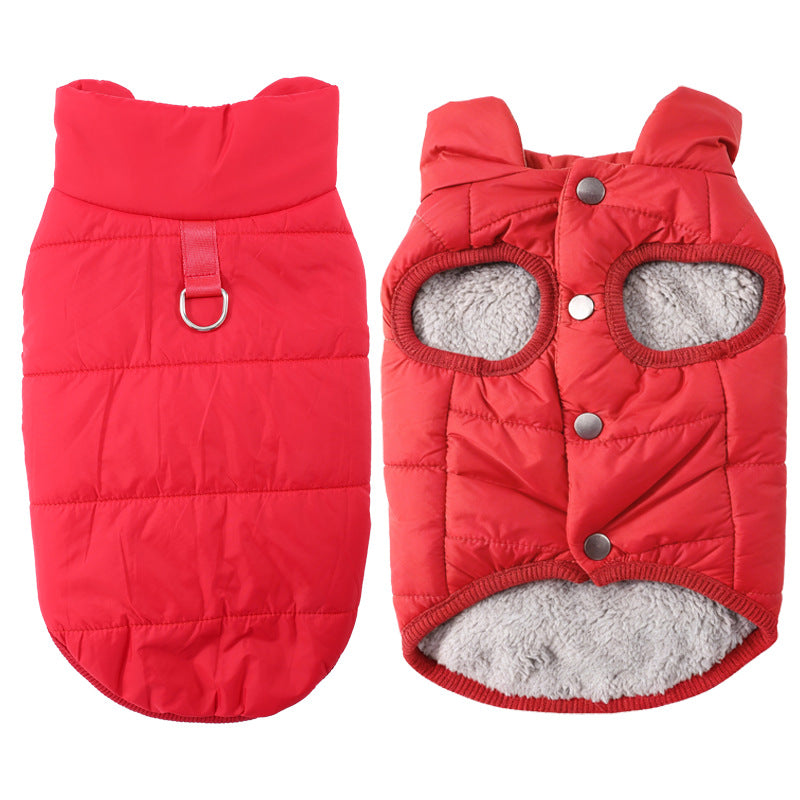 Winter Pet Vest with Hat Set