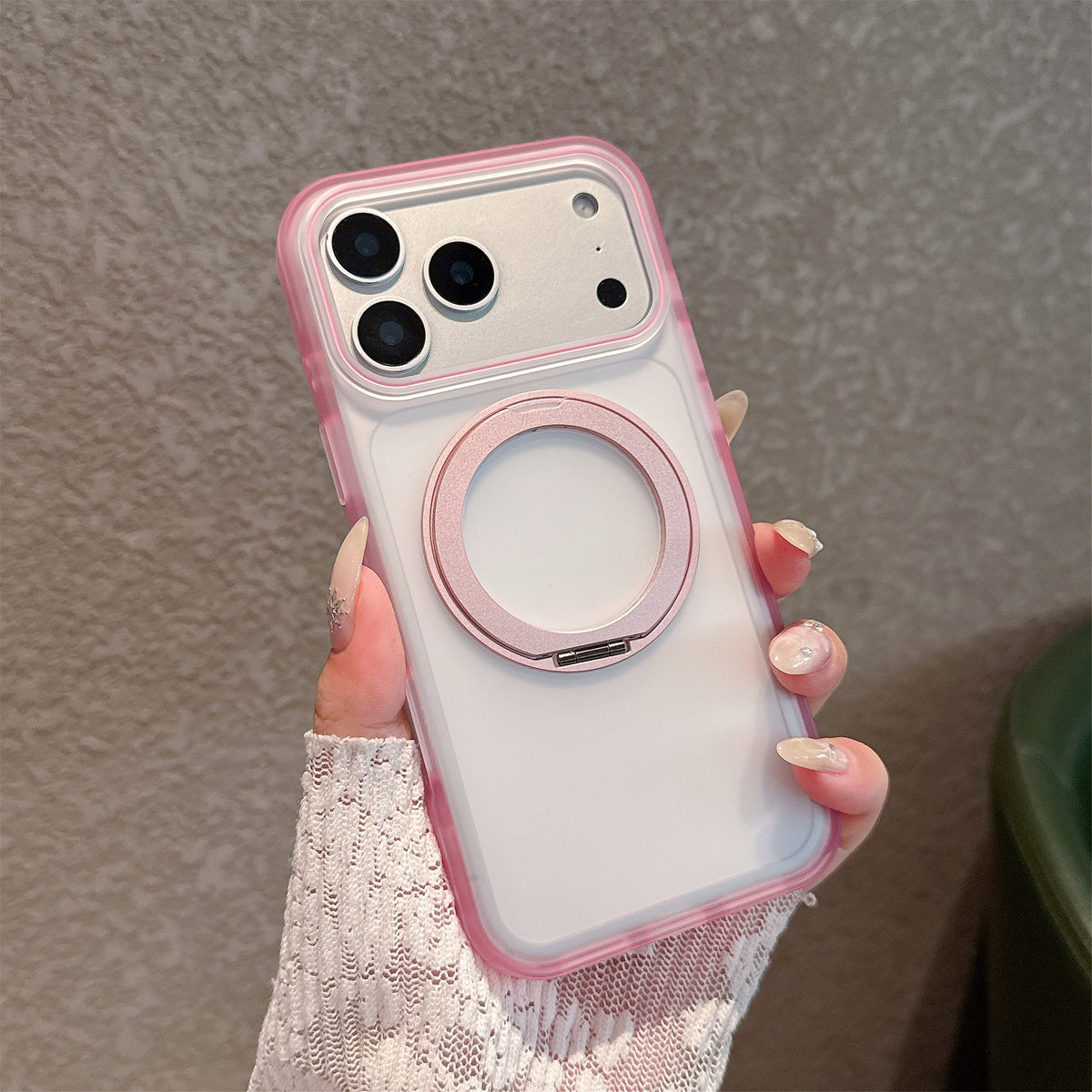 Sandblasted magnetic suction phone case
