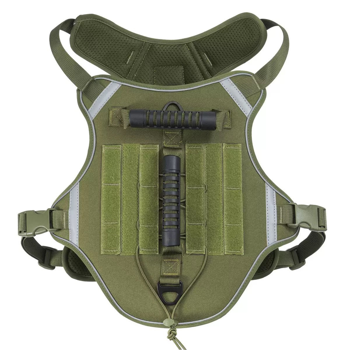 Dog Tactical Vests with Chest Back Belts and Traction Rope Set