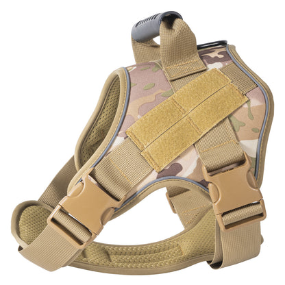 Dog Tactical Vests with Chest Back Belts and Traction Rope Set