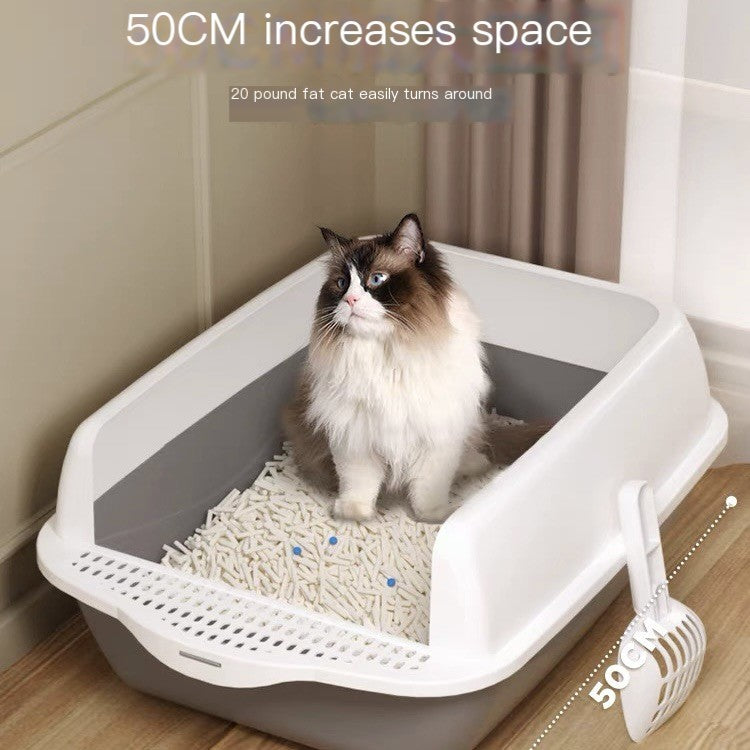 Spacious Semi-Open Cat Litter Haven