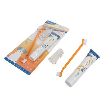 Pet Dental Care Finger Toothbrush and Toothpaste Set