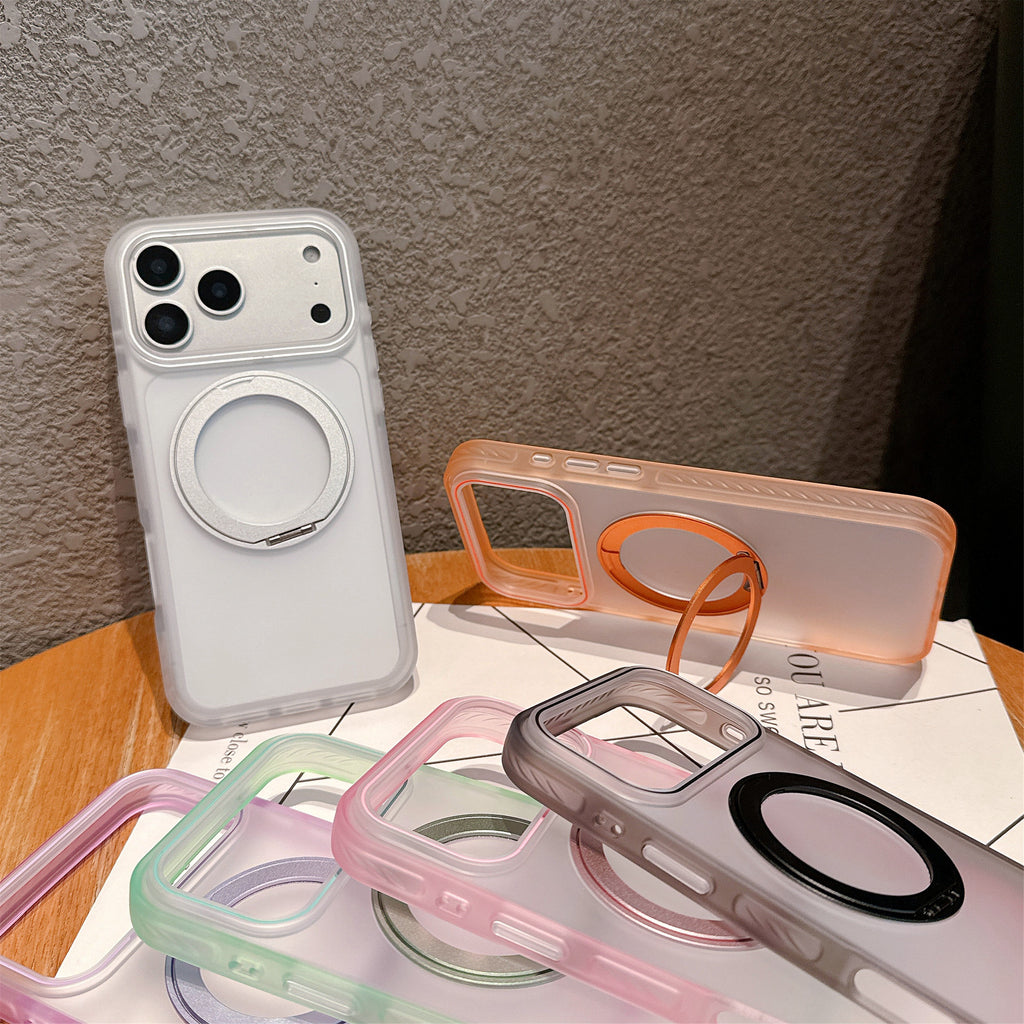 Sandblasted magnetic suction phone case